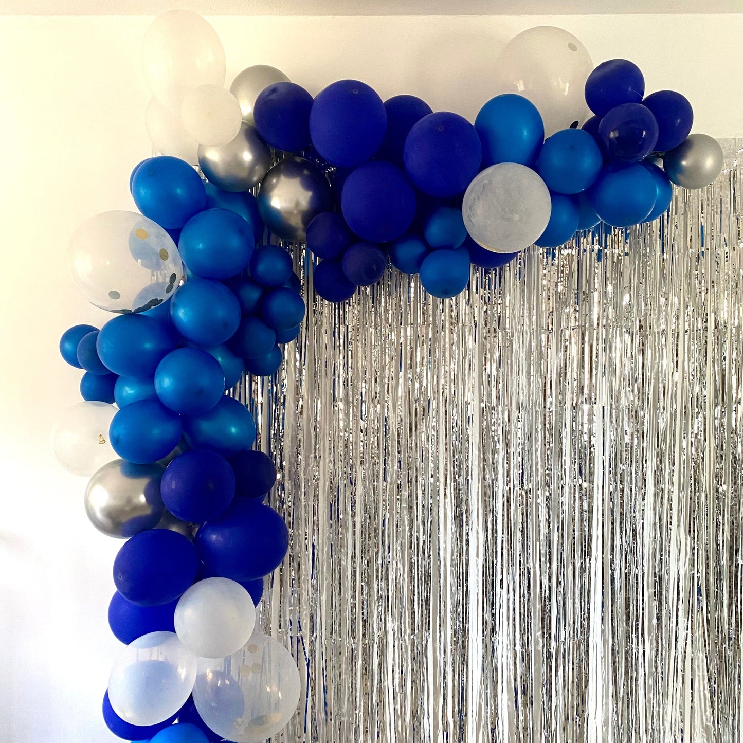 Box déco de fête bleu et argent